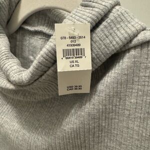 Men's Light Gray Turtleneck Sweater